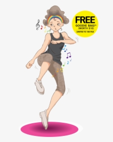 Live Workout Party With Jr Fitness - Cartoon, HD Png Download, Free Download