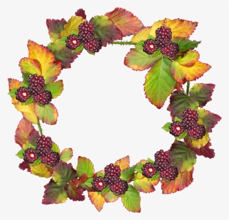 Leaves, Wreath, Frame, Border Autumn, Fall, Berries - Frame Autumn, HD Png Download, Free Download