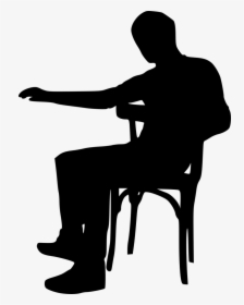 Sitting In Chair Silhouette, HD Png Download, Free Download