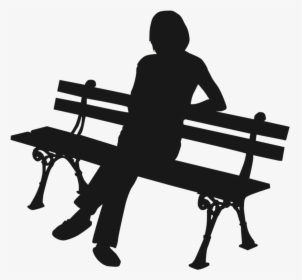 Person Sitting On Bench Silhouette , Png Download - Person Sitting On Bench Png, Transparent Png, Free Download