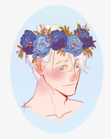 Victuuri Flower Crowns As Stickers And More On Redbubble - Yuri On Ice Flower Crown, HD Png Download, Free Download