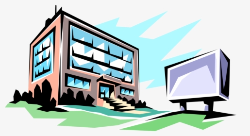 Vector Illustration Of Small Office Building - Pics, HD Png Download -  kindpng