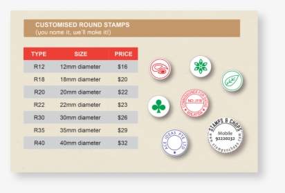 Customised Company Stamps - Circle, HD Png Download, Free Download
