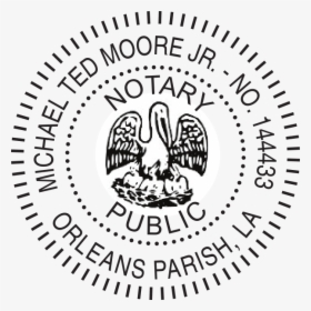 Louisiana Round Slim Stamp Notary, Sample Impression - Louisiana Notary Public Seal, HD Png Download, Free Download