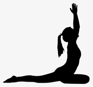 Standing,yoga,monochrome Photography - Yoga Pose Silhouette Png, Transparent Png, Free Download