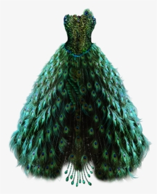 Transparent Peacock Clipart Png - Wedding Peacock Green Dress, Png Download, Free Download