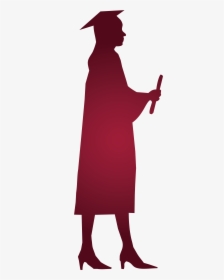 Graduation Ceremony Square Academic Cap Material - Graduation Silhouette Clipart, HD Png Download, Free Download