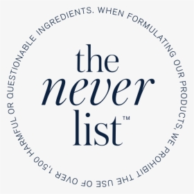 Beautycounter Never List, HD Png Download, Free Download