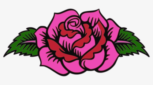 Garden Roses Floral Design Pink Day Of The Dead - Day Of The Dead Flower Designs, HD Png Download, Free Download