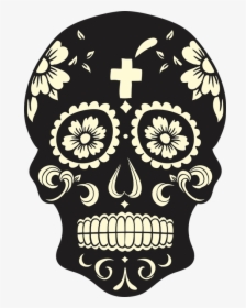 Coloring Page Free Day Of The Dead Printables - Dia De Los Muertos Mask Drawing, HD Png Download, Free Download