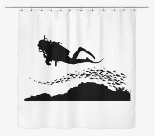 Scuba Diver Shower Curtain, HD Png Download, Free Download