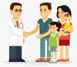 Family Practice Mydrnow For - Doctor And Family Cartoon, HD Png Download, Free Download