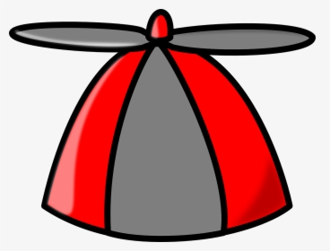 Hat, Propeller, Cap, Red, Grey, Fun - Crazy Hat Clip Art, HD Png Download, Free Download