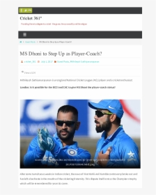 Indian Cricket Team Captain 2019, HD Png Download, Free Download