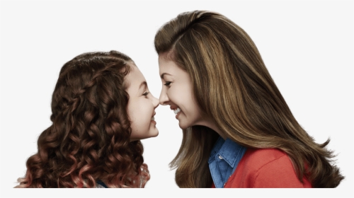 Smiling Mother And Child Touching Noses Together - Girl, HD Png Download, Free Download