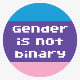 Gender Not Binary Button - Gender Button, HD Png Download, Free Download