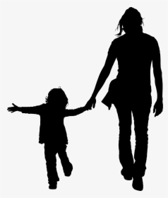 Silhouette Illustration Image Grandparent Photograph - Grandma And Boy Silhouette, HD Png Download, Free Download