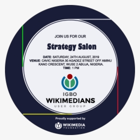Strategy Salon Flyer - Wikimedia Foundation, HD Png Download, Free Download