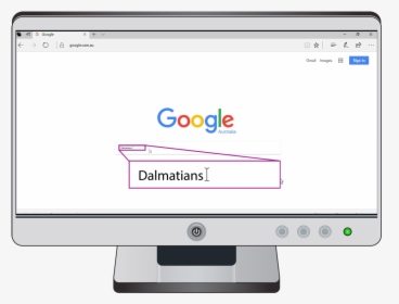 A Google Search For Dalmatians Using The Search Bar - Search Engine In Computer Of Google, HD Png Download, Free Download