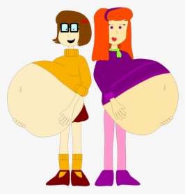 Velma Dinkley And Daphne Blake Big Buffet By Angry-signs - Daphne And Velma Fat, HD Png Download, Free Download