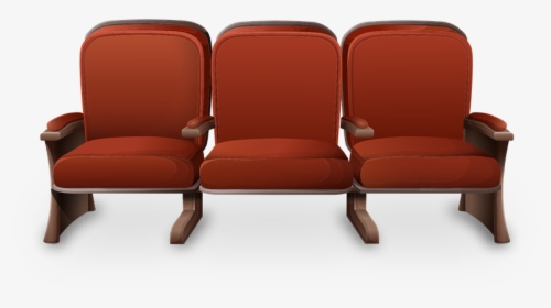 Theater, Chairs, Red, Movie, Cinema, Show - Movie Theater Chair Transparent, HD Png Download, Free Download