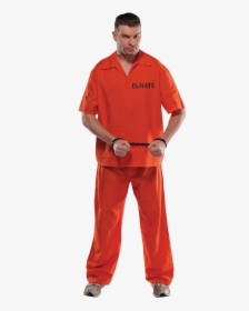 Orange Costume Prisoner Png Image - Mens Prison Halloween Costume, Transparent Png, Free Download