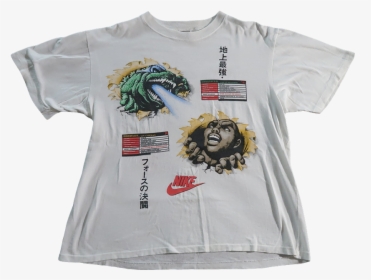 Rare Vintage Nike T Shirt 80s 90s Tee - Godzilla Vs Barkley Nike T Shirt, HD Png Download, Free Download