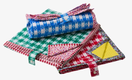 Foldable Picnic Blanket With Checked Oilcloth And Fabric - Patchwork, HD Png Download, Free Download