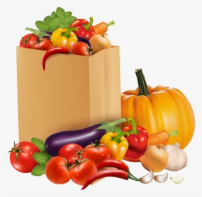 Vector Vegetables Healthy Food - Fruits And Vegetable Vector Background, HD Png Download, Free Download