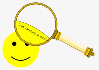 Magnifying Glass - Look Carefully Clip Art, HD Png Download, Free Download