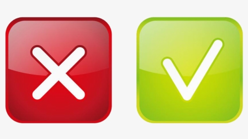 Green Check Mark Red Icon - Green Check And Red X Png, Transparent Png, Free Download
