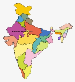 A Map Of India With The Location Of Keoladeo National - Keoladeo National Park Location On Map, HD Png Download, Free Download
