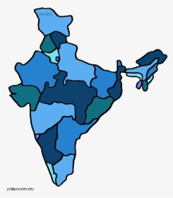 India Clip Art - States Of India Clip Art, HD Png Download, Free Download