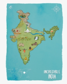 India Map Illustration Png, Transparent Png, Free Download