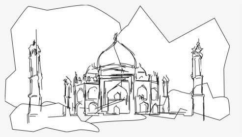 Taj Mahal Clip Art - Taj Mahal Cartoon, HD Png Download, Free Download
