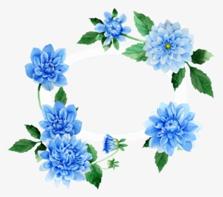 Transparent Blue Gradient Png - กรอบ รูป ดอกไม้ Png, Png Download, Free Download