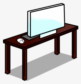 Image Desk Sprite Png - Computer With Table Clipart, Transparent Png, Free Download