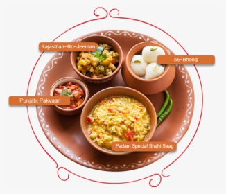 Punjabi Food Restaurents In Udaipur - Transparent Bengali Thali Png, Png Download, Free Download
