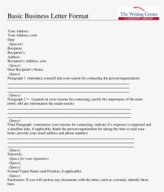 Business Letter Form Format Main Image - Express My Sincere Thanks, HD Png Download, Free Download