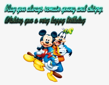 1st Birthday Wishes Png Image Download - Mickey Mouse Cartoons, Transparent Png, Free Download