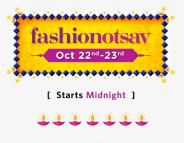 Myntra Diwali Fashion Sale From 22nd To 23rd Oct - Fashionotsav Myntra, HD Png Download, Free Download