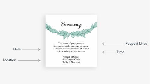 Basic Invite Ceremony Cards - Roce Ceremony Invitation Cards, HD Png Download, Free Download