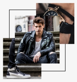 Pjilipp Laicher Contact Modern Gent Fashion Menswear - Leather Jacket, HD Png Download, Free Download