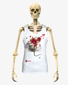 Zombe Tank-top Anti Zombie Zorat For Man - Skeleton Wearing A Shirt, HD Png Download, Free Download
