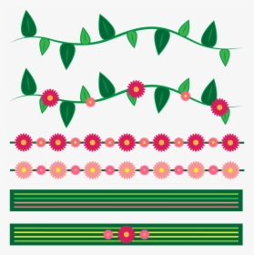 Border With Flowers Png Hd, Transparent Png, Free Download