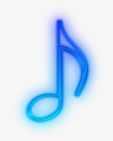 Music Note Png Neon - Transparent Blue Aesthetic Png, Png Download, Free Download