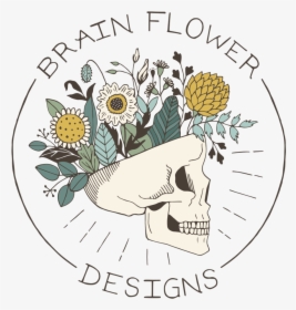 Drawing Of A Brain Flower, HD Png Download, Free Download