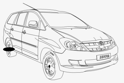 Transparent 2d Car Png - Drawing Of Innova Car, Png Download, Free Download