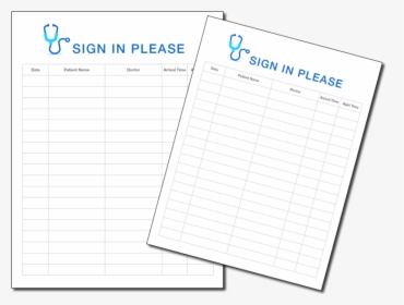 Printable Doctor's Office Sign In Sheet, HD Png Download, Free Download