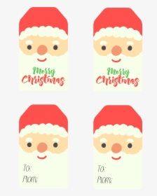 Santa Christmas Tags - Cartoon, HD Png Download, Free Download